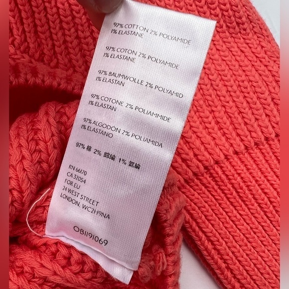 Free People Emmy orange mock neck drop sleeve cropped oversized sweater size XS - Picture 8 of 9